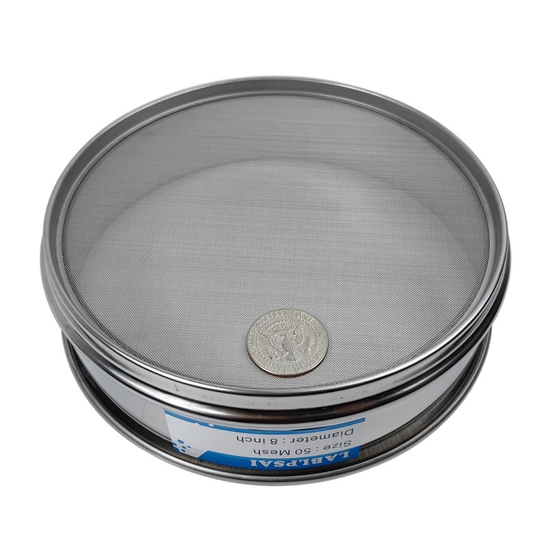 LABLPSAI 50 Mesh Lab Sieves 8" Diameter 304 Stainless Steel Wire Cloth Test Sieve for Industrial Laboratory Home - Image 2